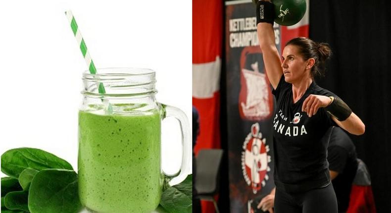 Vegan athlete Jennifer Hintenberger is a world record holder in kettlebell sport. She starts every day with a nutrient-rich green smoothie.jenifoto/Getty Images/Courtesy of Jennifer Hintenberger