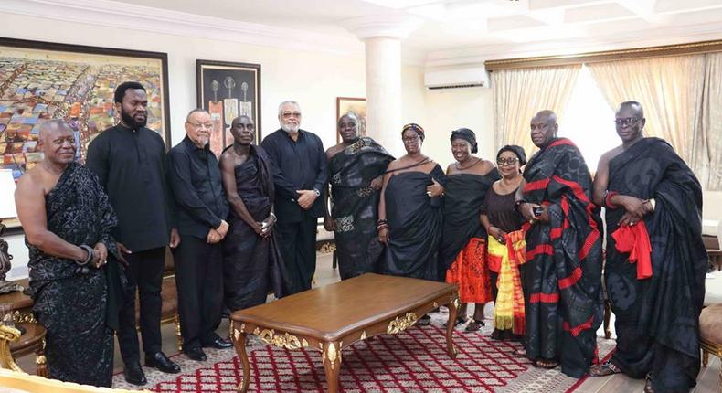 Rawlings pays final respects to Kyebihene and Abontendomhene