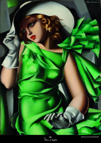 Tamara Łempicka - "Młoda dziewczyna w zielonej sukience" (lata 1927–1930) 