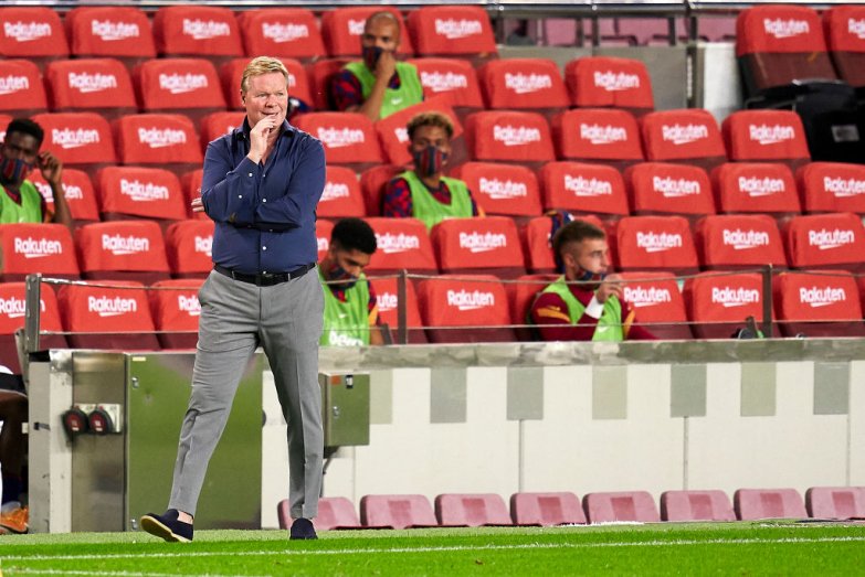 Ronald Koeman podczas meczu z Villarreal; fot. Getty Images