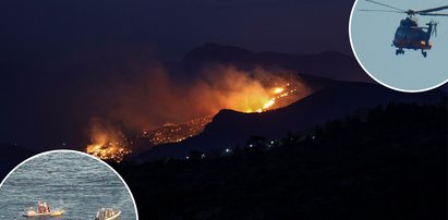 Tragedia podczas gaszenia pożaru. Helikopter runął do morza. Dwie osoby nie żyją