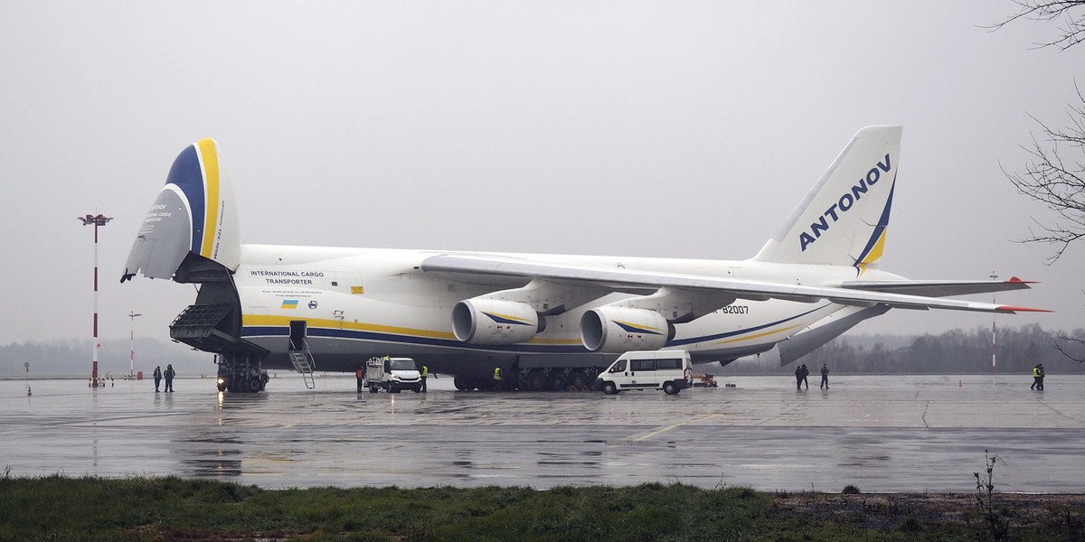 Antoni Korchut, pilot Cessny spotkał Antonowa, samolot gigant w Łodzi 