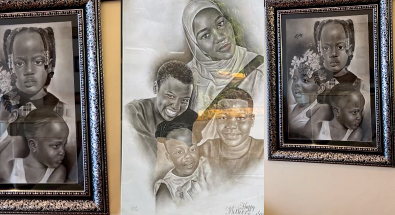 TV host Faridah Nakazibwe mounts art piece of adorable new addition to her family/Instagram