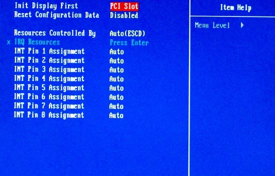 PnP/PCI Configurations