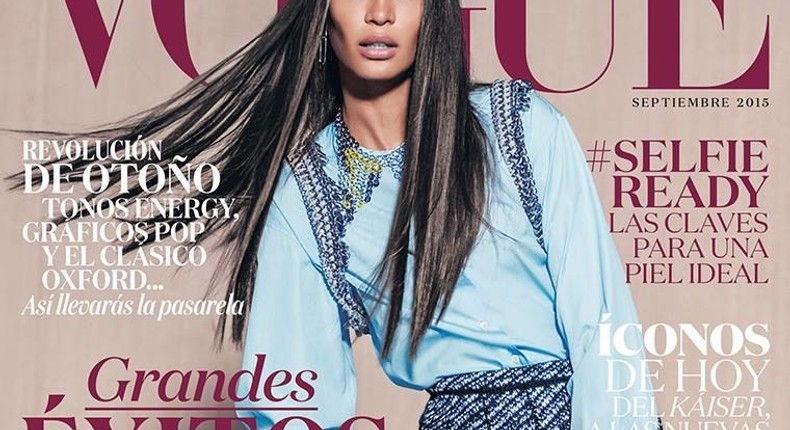 Joan Smalls covers Vogue Mexico September 2015 issue