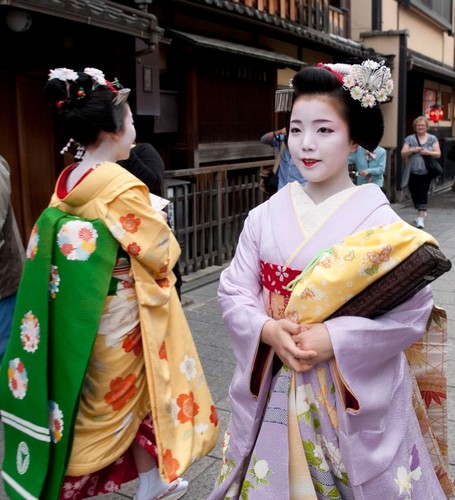 Gejsze w Kioto w Japonii