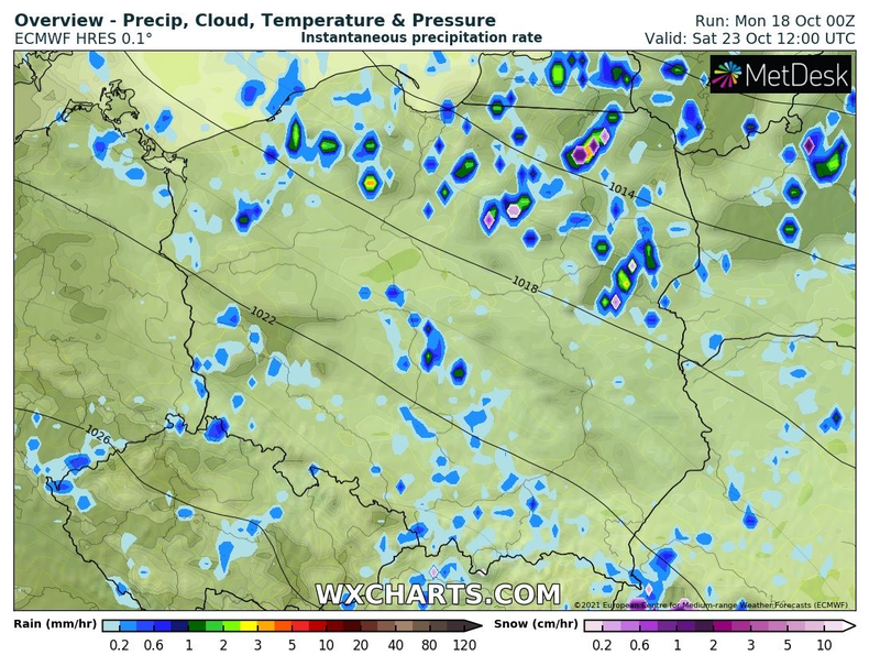 Możliwe, że pojawią się opady deszczu, deszczu ze śniegiem i śniegu