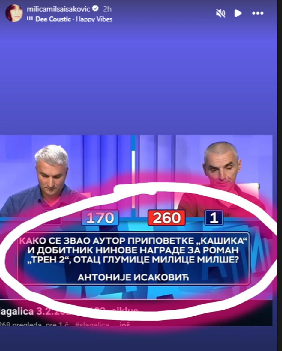 Milica Milša završila u "Slagalici"