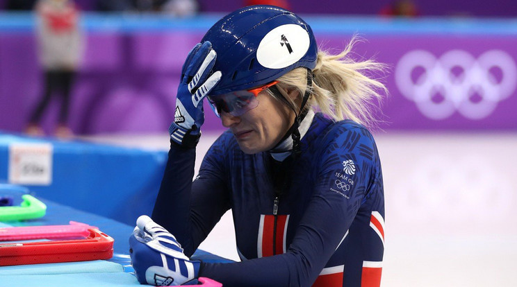 Zokogott a verseny után a brit gyorskoris, Elise Christie/Fotó: Profimedia-Reddot