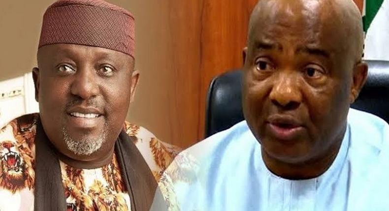 Ex-Governor of Imo State, Rochas Okorocha (Left) and the incumbent Governor, Hope Uzodinma (WithinNigeria)