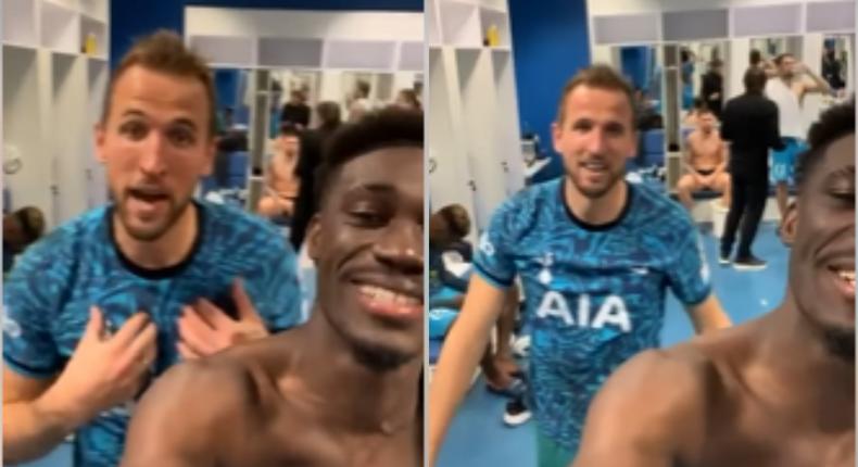 Watch: Harry Kane jams to Burna Boy’s ‘Last last’ after Tottenham’s win over Marseille