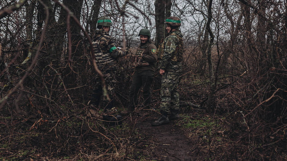 Ukraińscy żołnierze w pobliżu Wuhłedaru (styczeń 2023)