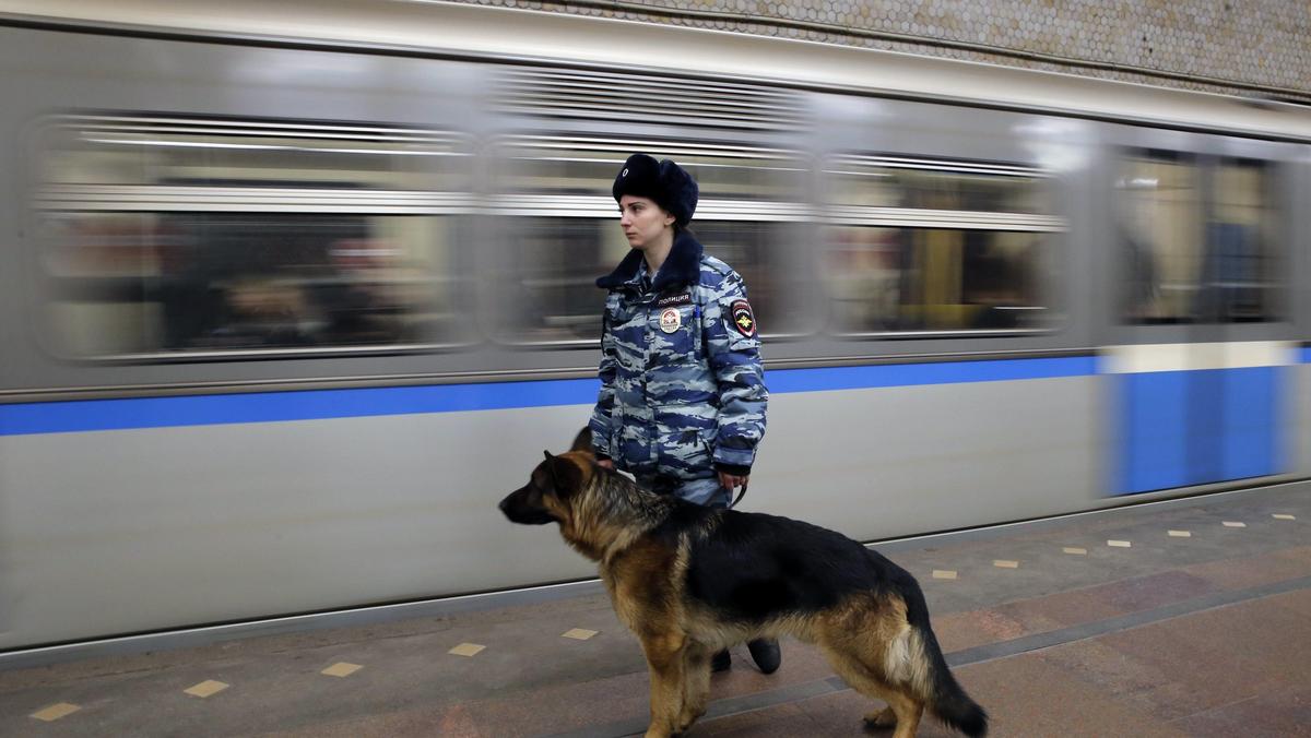 Aftermath of a blast in St. Petersburg metro