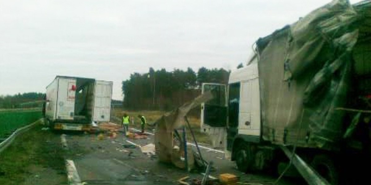 Wypadek na autostradzie A18