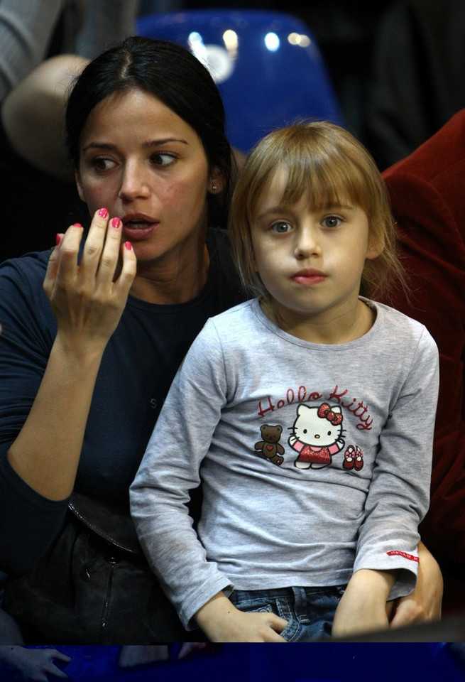 Anna Przybylska z córką Oliwią w 2009 roku