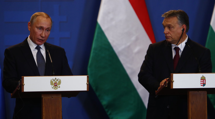Putyin és Orbán közös sajtótájékoztatója / Fotó: Fuszek Gábor