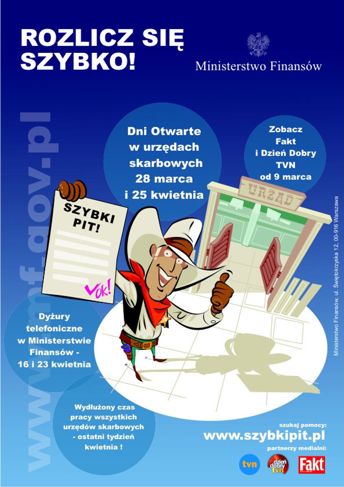 Plakat reklamujący najnowszą akcję Ministerstwa Finansów, fot. Ministerstwo Finansów