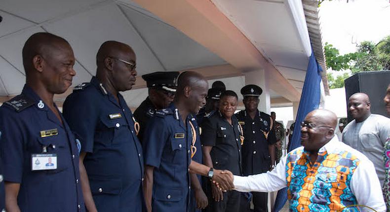 Nana Addo with the police