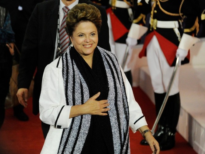 Dilma Rousseff - prezydent Brazylii - na szczycie G20 we Francji.