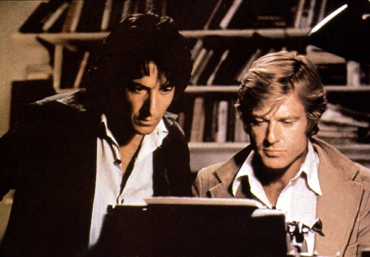 Dustin Hoffman i Robert Redford w filmie 'Wszyscy ludzie prezydenta'