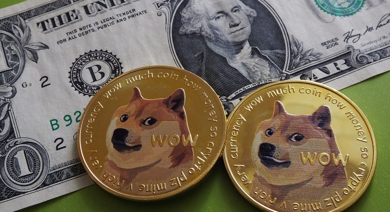 An illustration of dogecoin.Barcroft Media/Getty