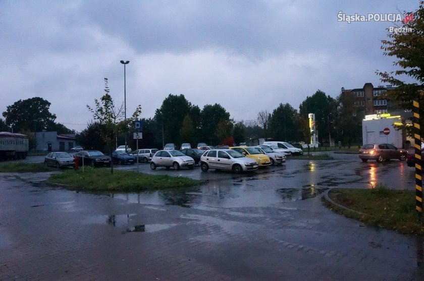 Jeden z parkingów gdzie polowali złodzieje