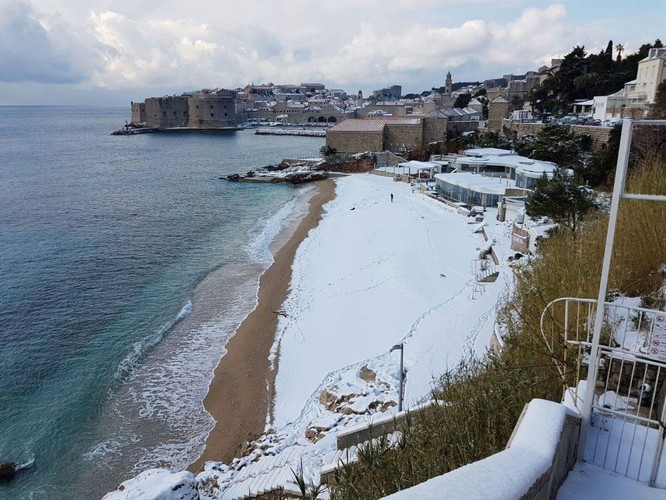 Dubrownik zaspany śniegiem. fot. Wspólnota Turystyczna Dubrownika