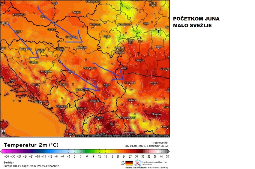 Malo svežije početkom juna