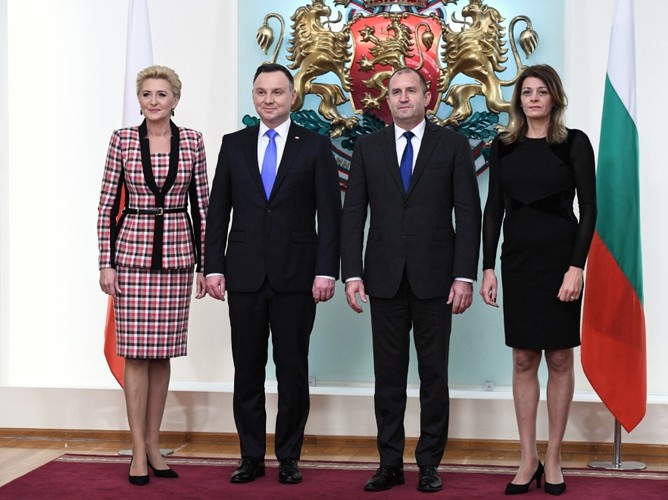 Agata Kornhauser-Duda i Andrzej Duda oraz Rumen Radew i Desislava Radeva