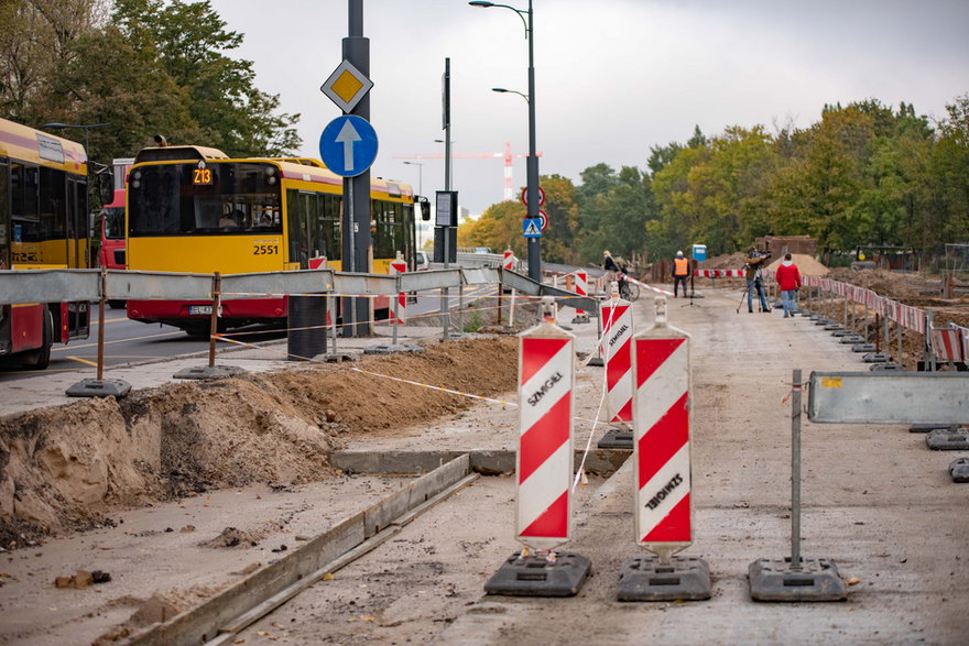 Budowa drugiej nitki Rydza Śmigłego październik 2020