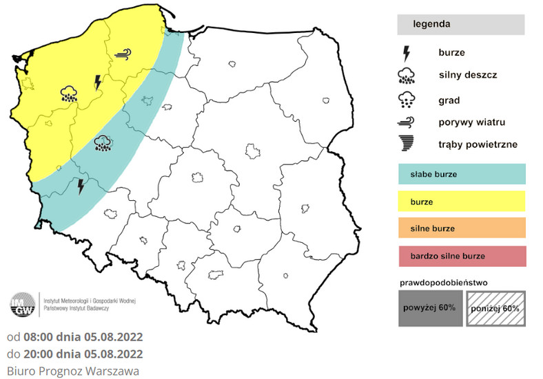 Grzmieć będzie po południu na zachodzie i północnym zachodzie