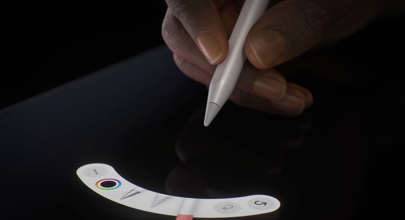 Users can squeeze the Apple Pencil Pro to open up a tool palette on the new iPads.Apple