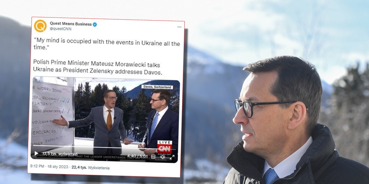 Mateusz Morawiecki udzielił wywiadu CNN podczas pobytu w Davos