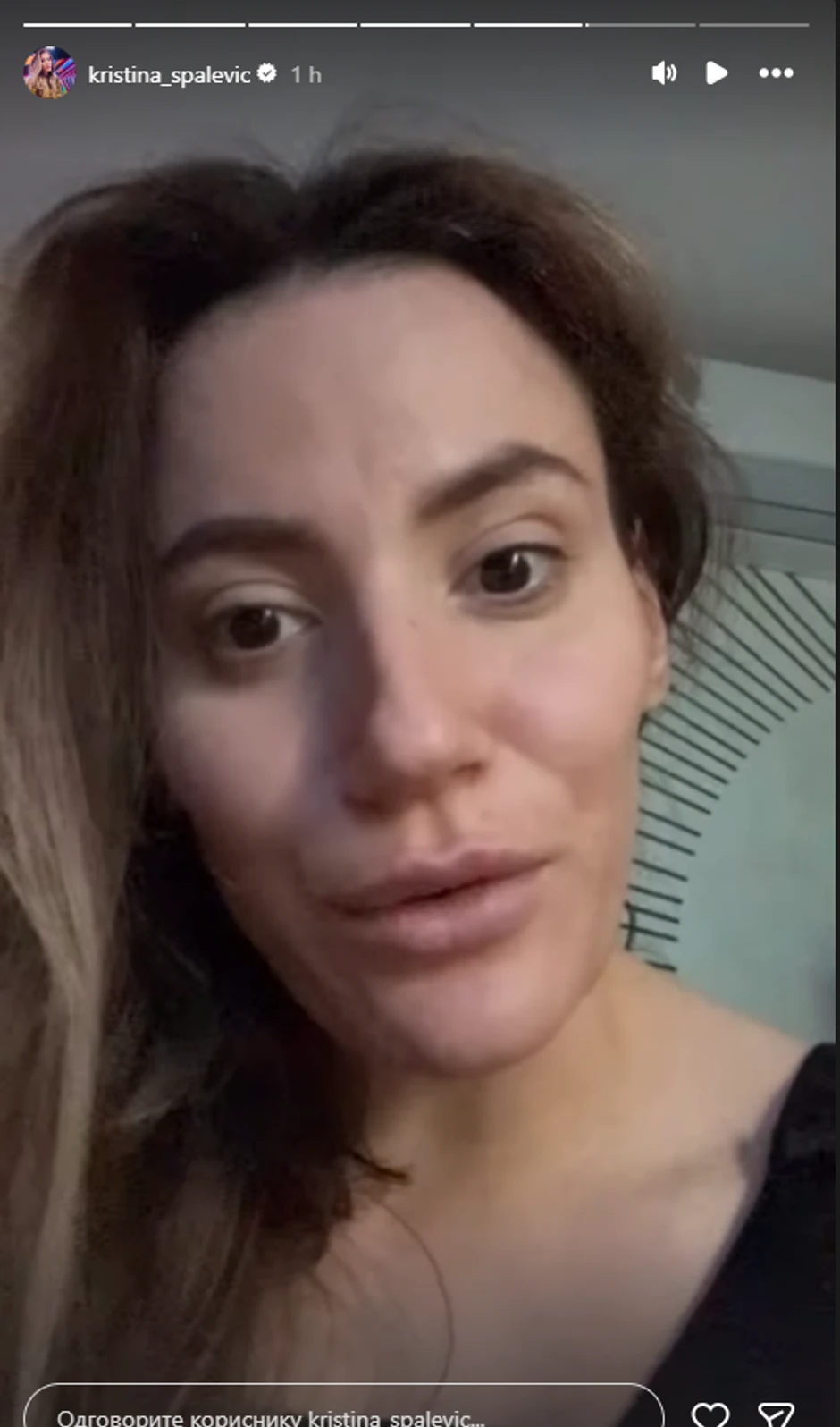 Kristina Spalević bez šminke