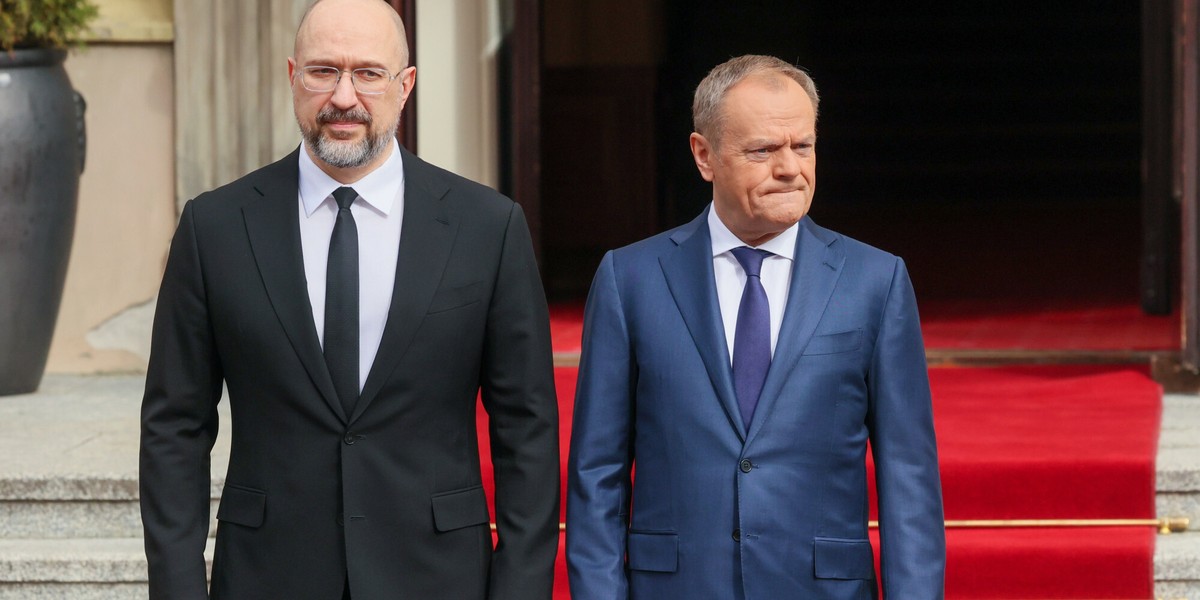 Denys Szmyhal i Donald Tusk