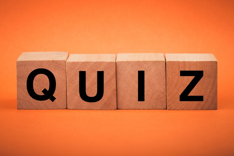 quiz Quiz,Concept,Wooden,Blocks,Isolated,On,Beautiful,Background.