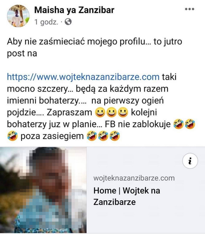 Wojciech z Zanzibaru zapowiada posty dotyczące byłych klientów na swoim blogu