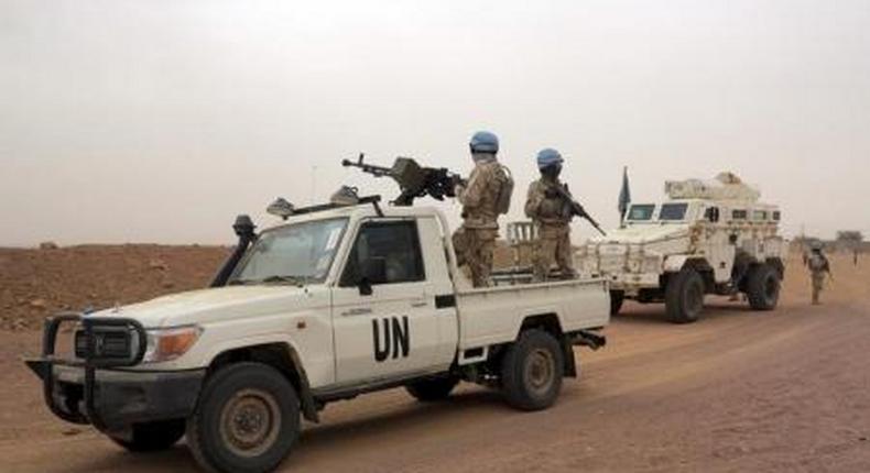 UN peacekeepers patrol in Kidal, Mali, July 23, 2015.