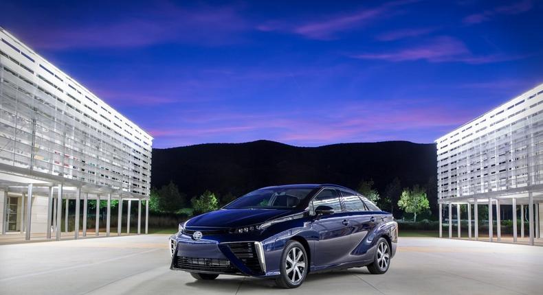 3. Toyota has been working on hydrogen-powered cars the longest, having put 23 years into the technology. Here we see its hydrogen car, the Toyota Mirai.