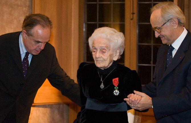 Rita Levi-Montalčini na svečanosti dodele priznanja, 5. decembra 2008. godine