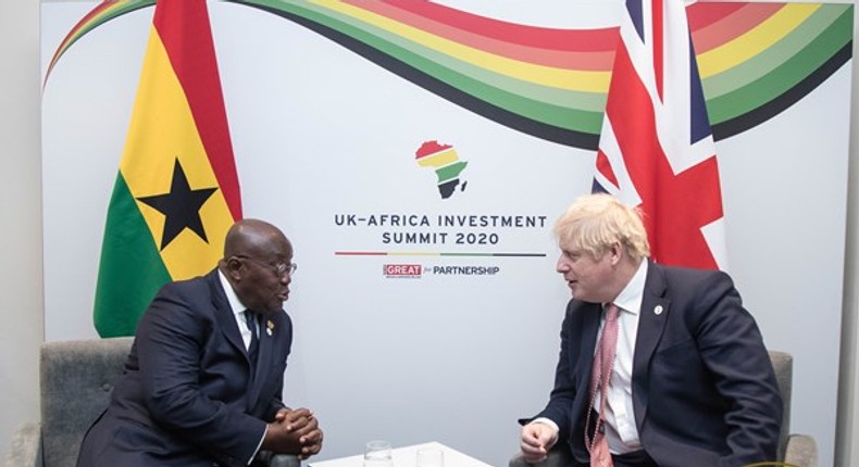 Nana Addo with Boris Johnson