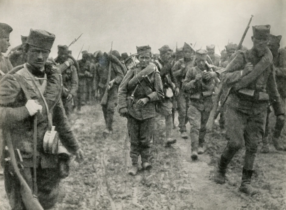 Đacka četa - 1.300 kaplara maršira prema Drini, 1914.