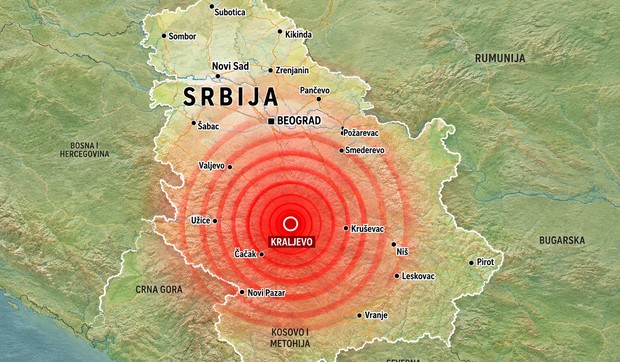 Zemljotres pogodio okolinu Kraljeva