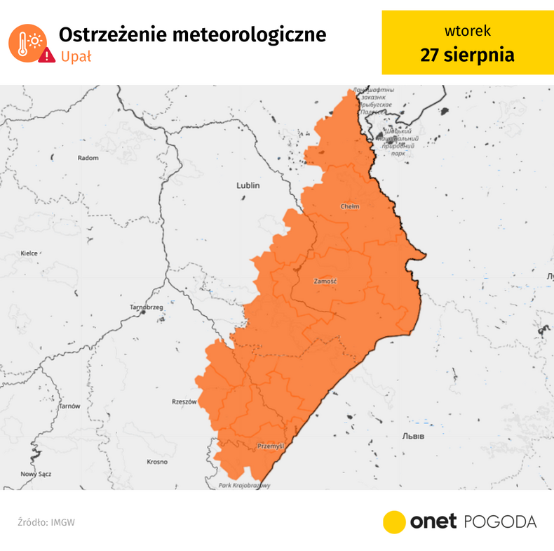 Południowo-wschodnia Polska musi dziś też uważać na upały