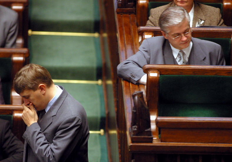 Roman Giertych i Włodzimierz Cimoszewicz w październiku 2005 roku