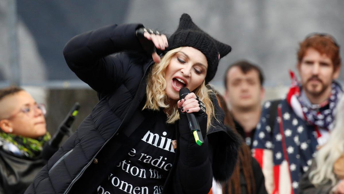 Madonna performs at the Women's March in Washington