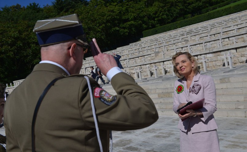 Pełnomocnik rządu ds. dialogu międzynarodowego, senator PiS Anna Maria Anders na Monte Cassino
