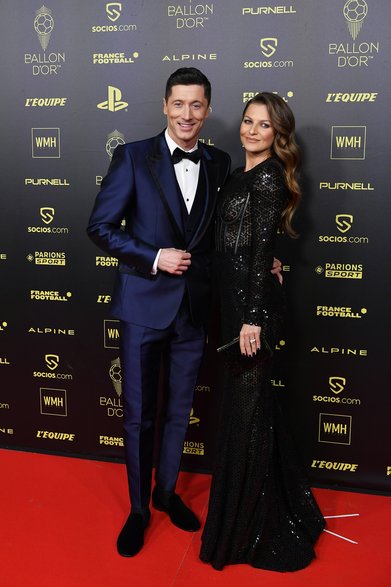 Robert i Anna Lewandowscy na gali Złotej Piłki w Paryżu