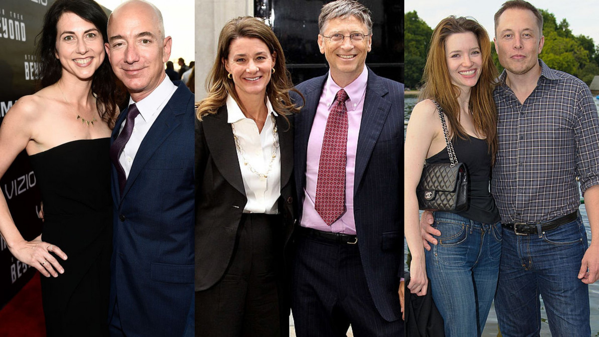 MacKenzie Scott i Jeff Bezos, Melinda French i Bill Gates, Talulah Riley i Elon Musk