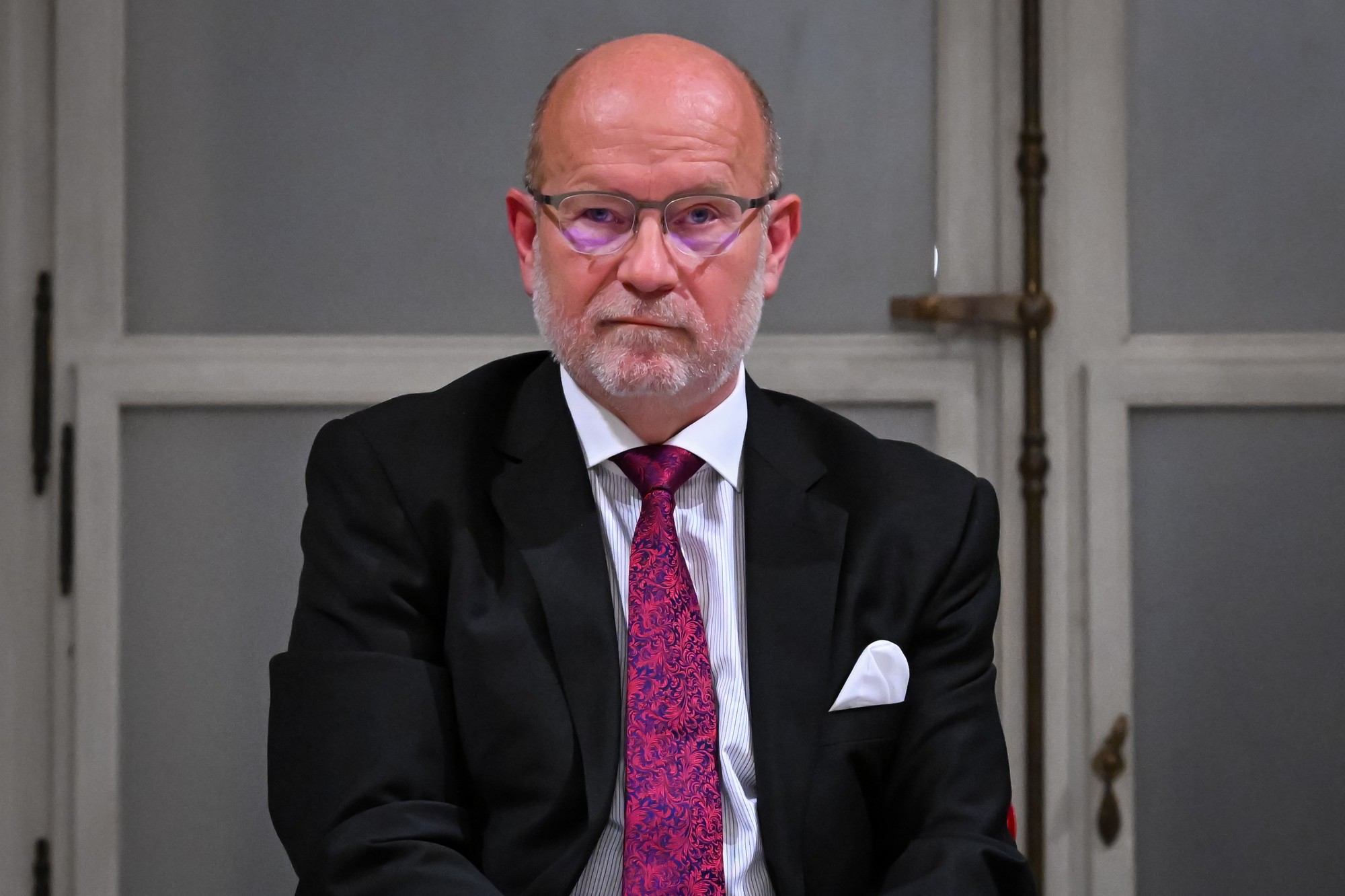Bývalý minister zahraničných vecí a európskych záležitostí SR Rastislav Káčer počas spomienkového podujatia pri príležitosti 20. výročia vstupu Slovenskej republiky do NATO.